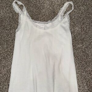 Brandy Melville White Lace Tank